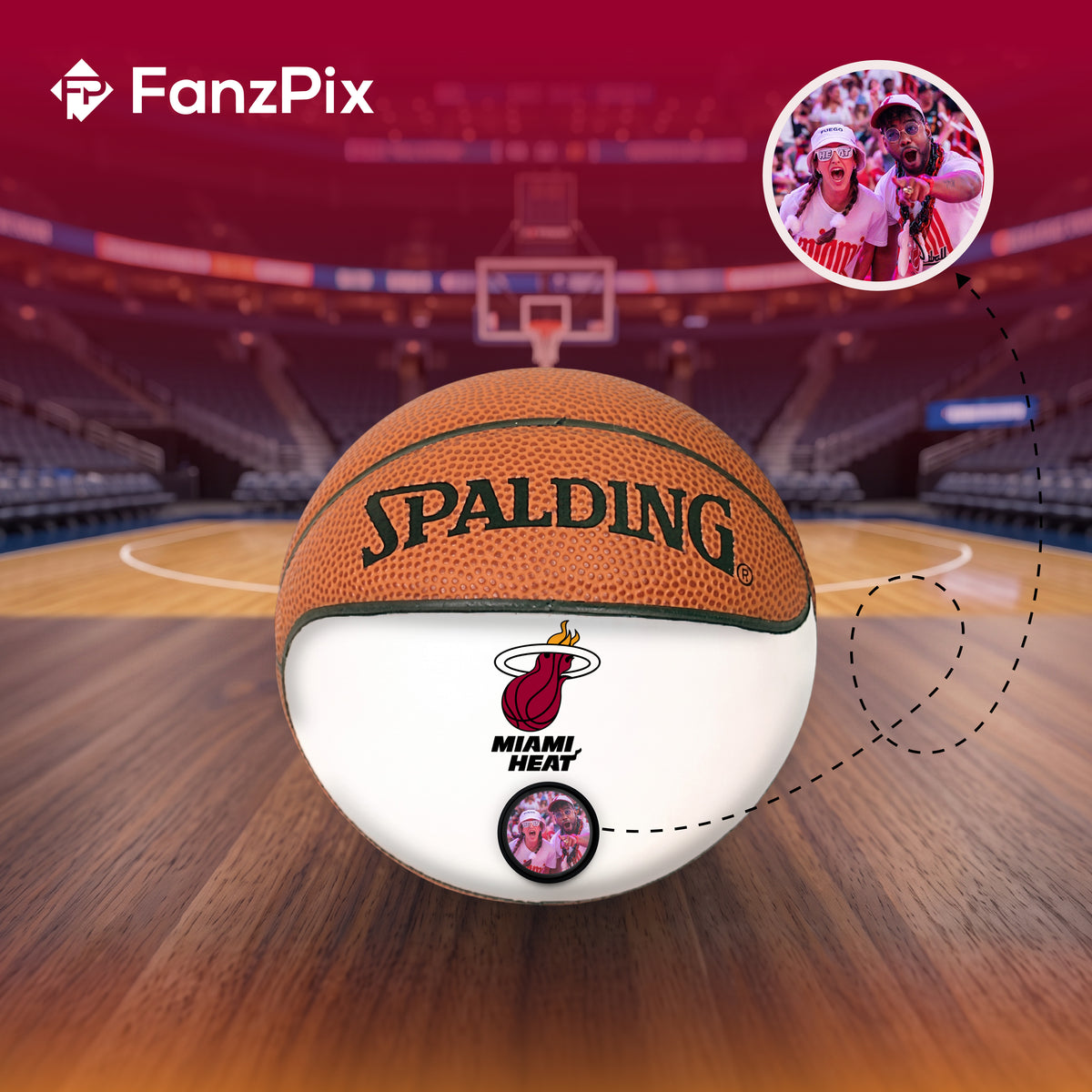 Heat NBA Collectible Miniature Basketball - Picture Inside
