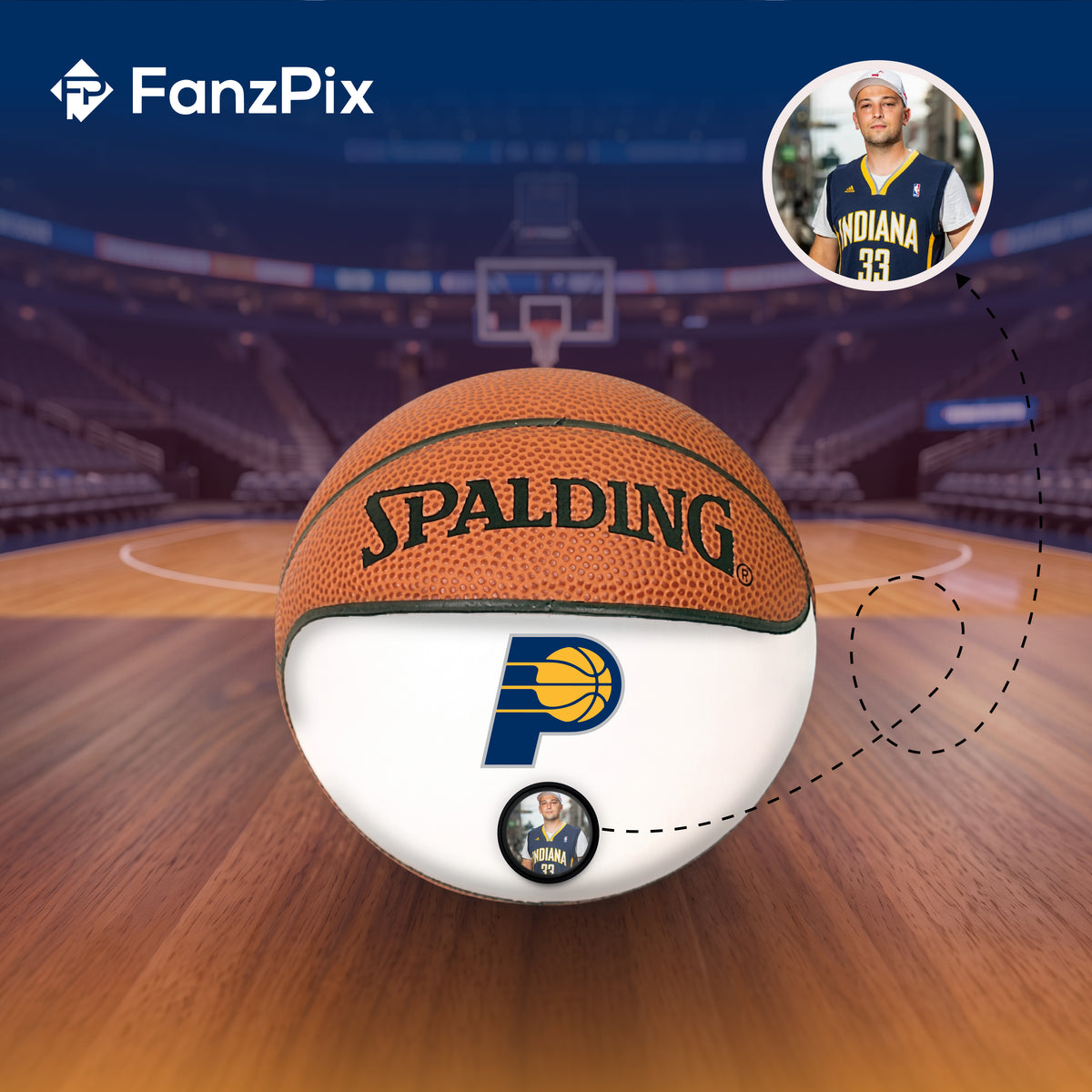 Pacers NBA Collectible Miniature Basketball - Picture Inside