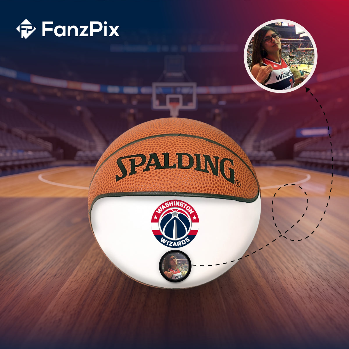 Wizards NBA Collectible Miniature Basketball - Picture Inside