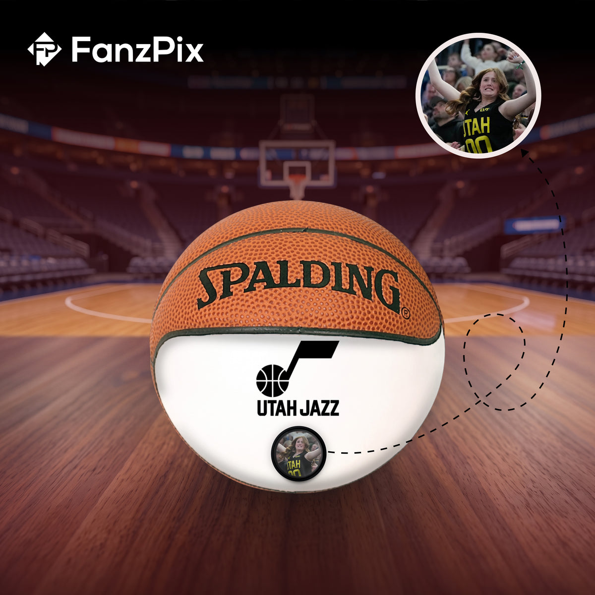 Jazz NBA Collectible Miniature Basketball - Picture Inside