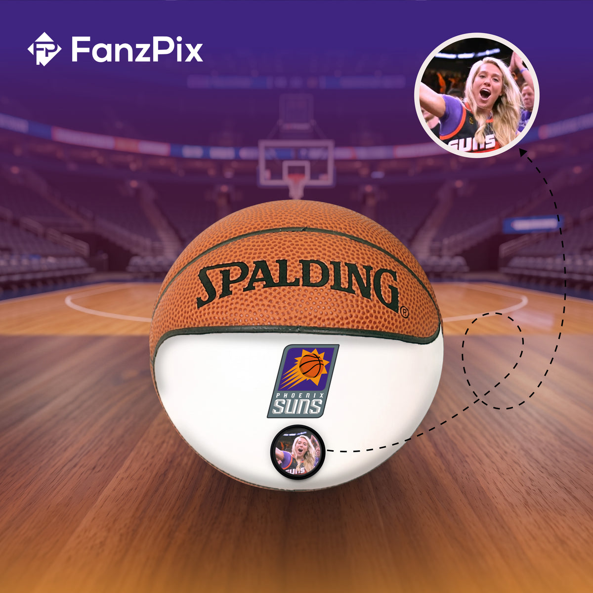 Suns NBA Collectible Miniature Basketball - Picture Inside