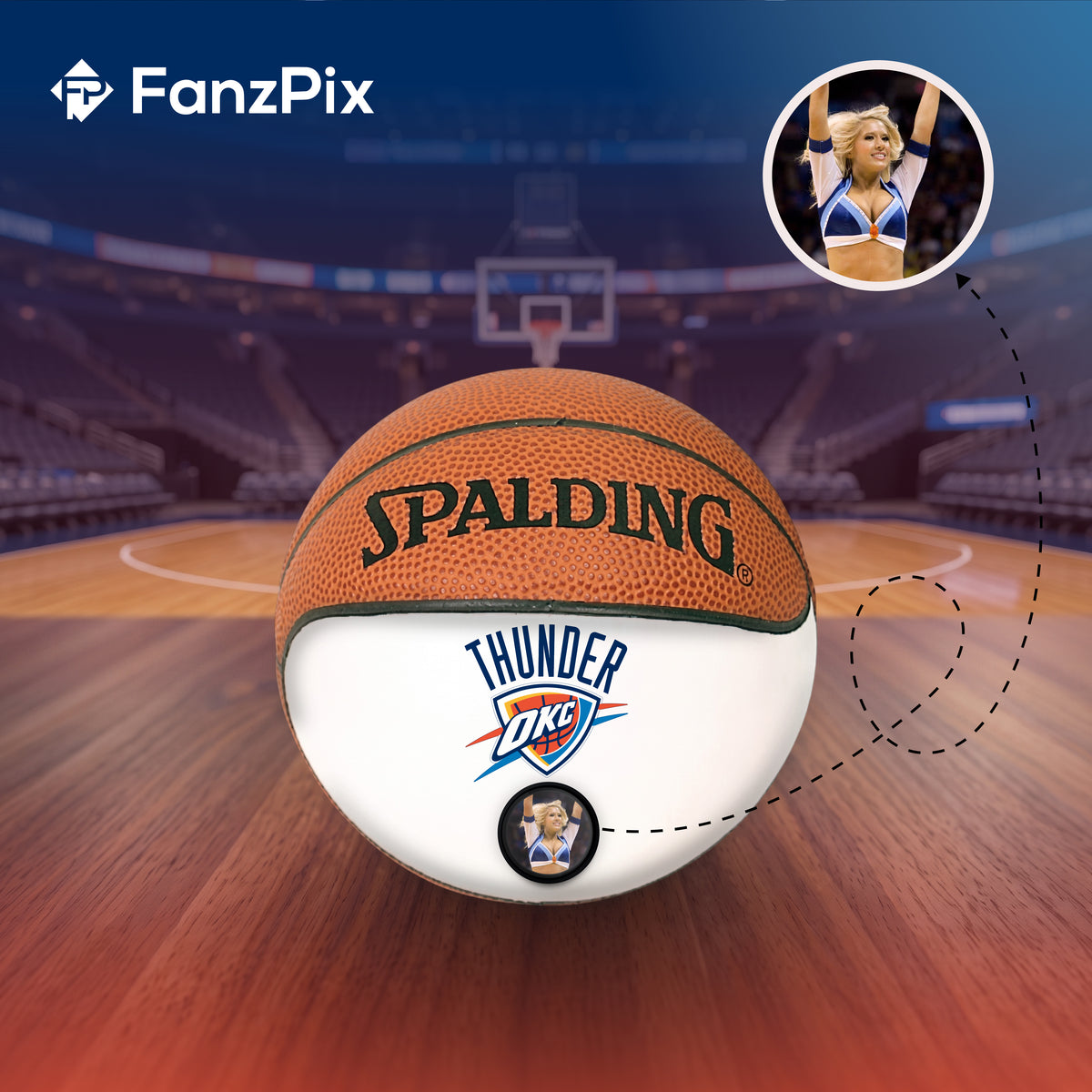 Thunder NBA Collectible Miniature Basketball - Picture Inside