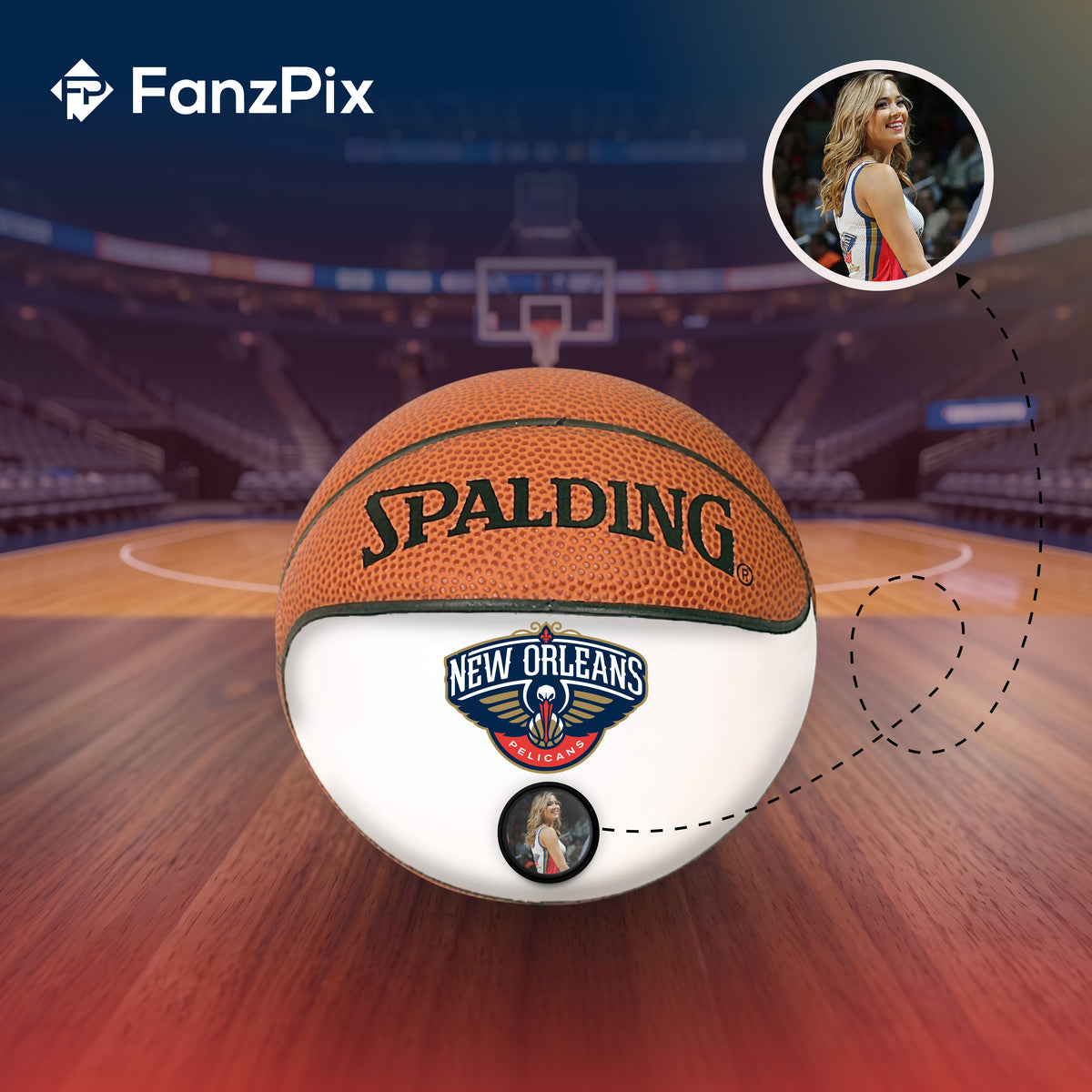 Pelicans NBA Collectible Miniature Basketball - Picture Inside