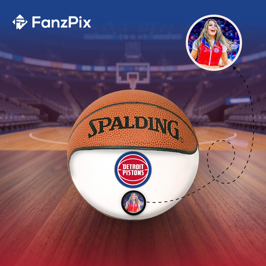Pistons NBA Collectible Miniature Basketball - Picture Inside