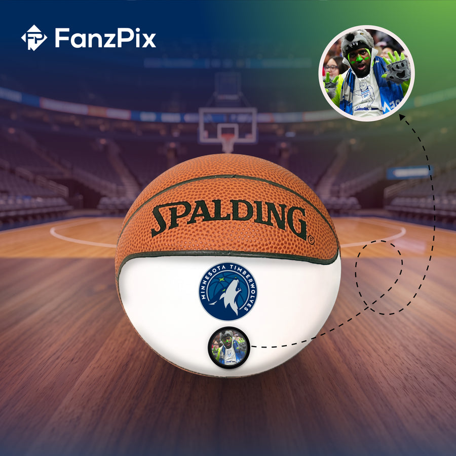 Timberwolves NBA Collectible Miniature Basketball - Picture Inside
