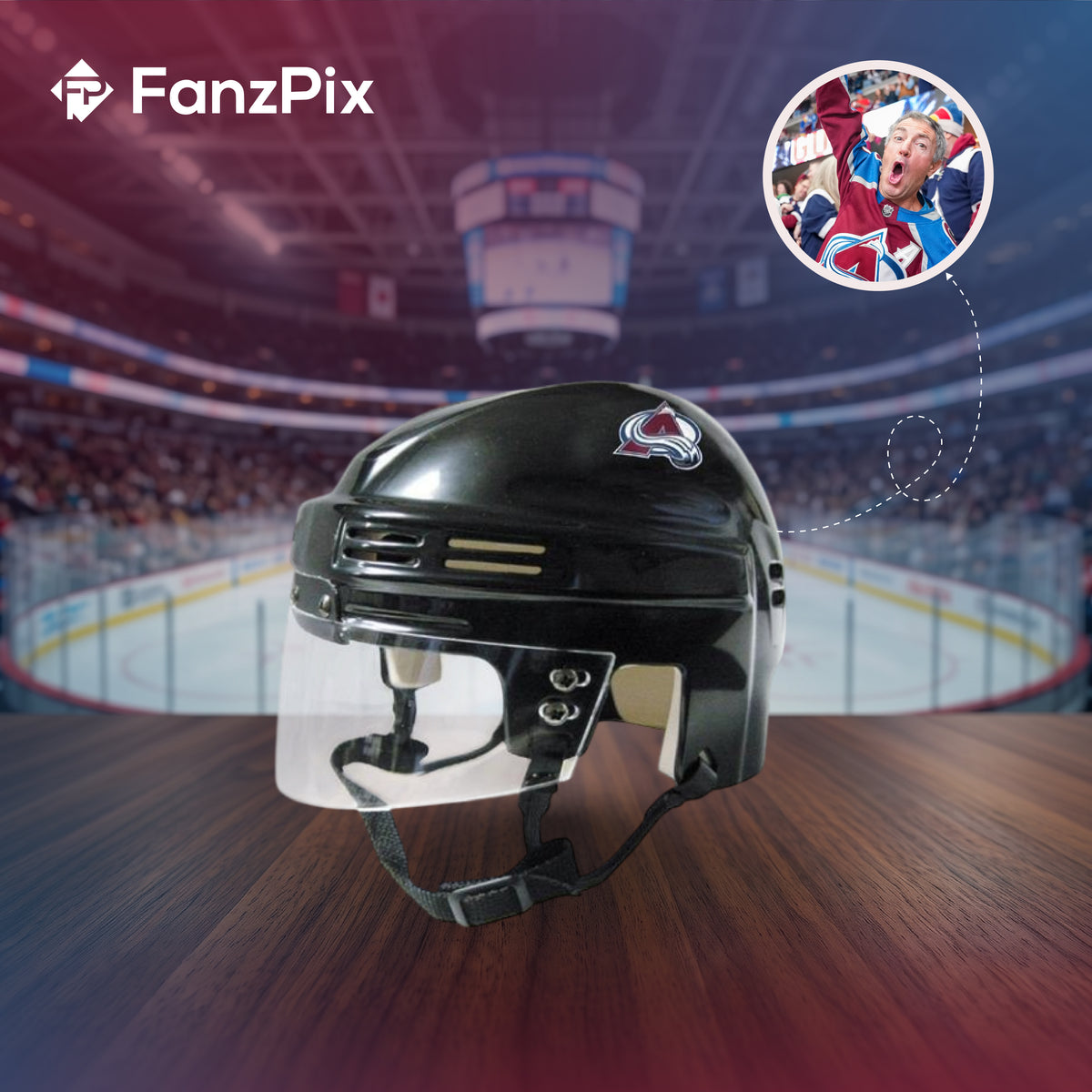 Colorado Avalanche - NHL Collectible Mini Helmet - Picture Inside - FanzPix